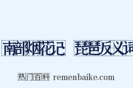 南部烟花记·琵琶反义词是什么意思的图片
